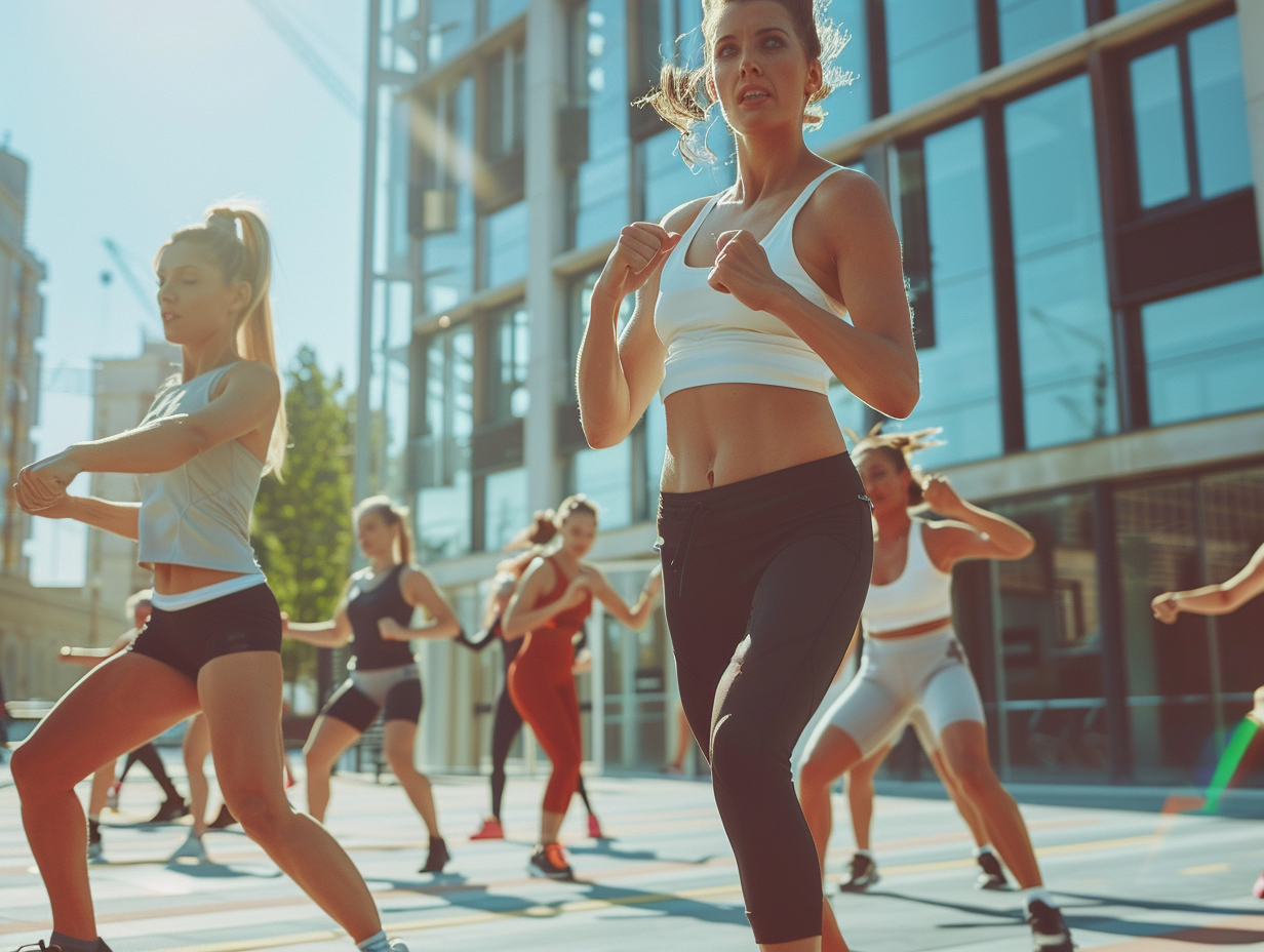 Активні люди різного віку займаються фітнесом