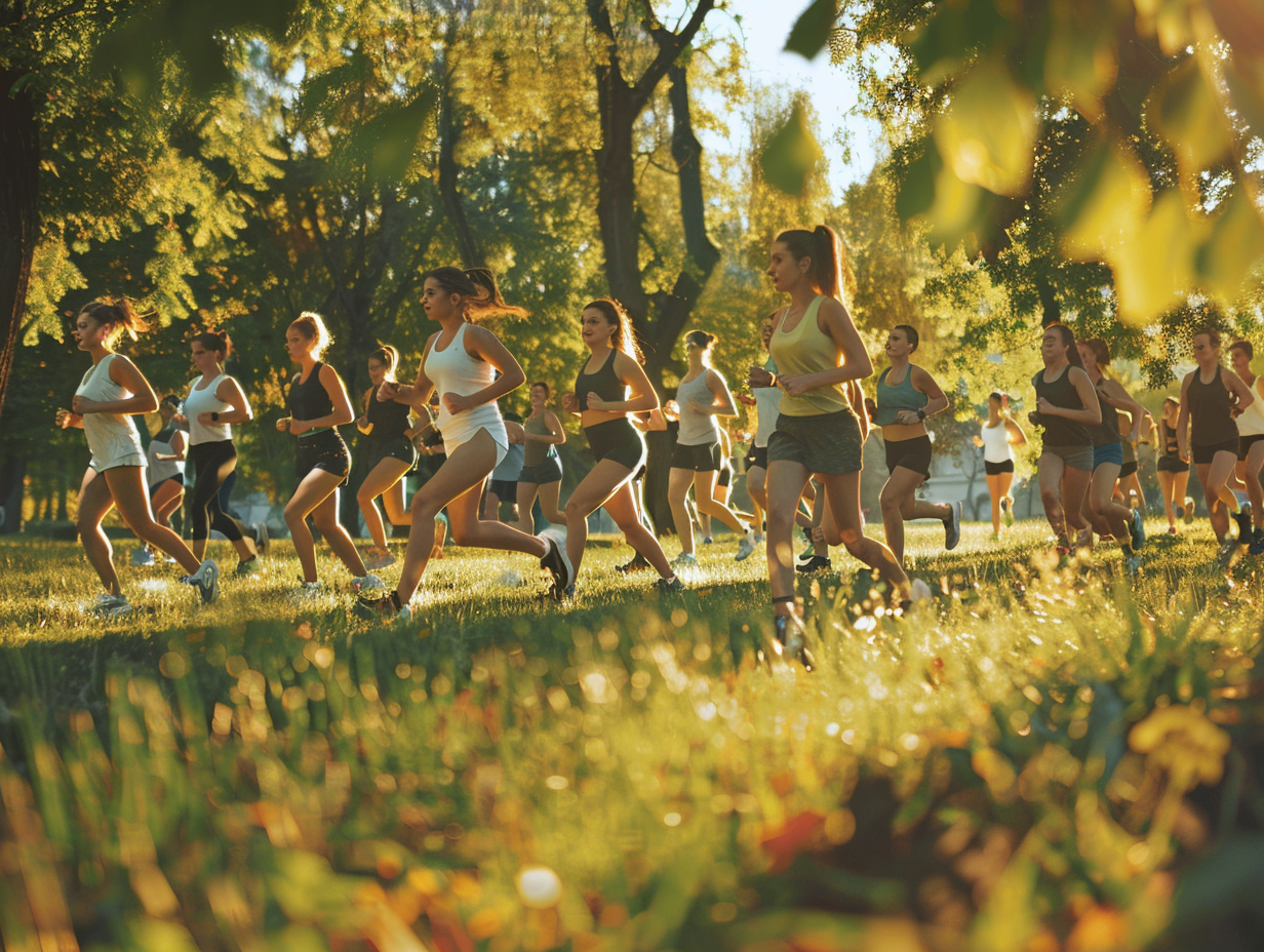 Люди різних поколінь займаються спортом разом